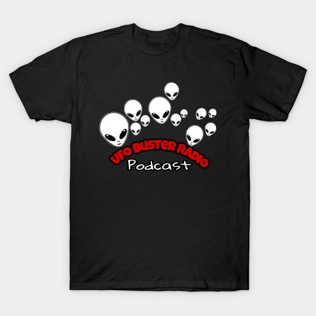 UFO Buster Radio Alien Heads T-Shirt by UFOBusterRadio42